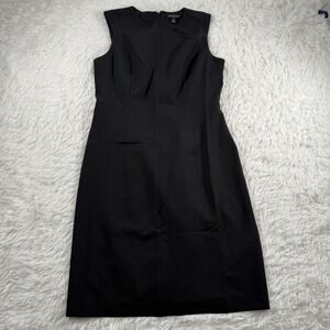 Banana Republic Dress Womens Size 10 Petite Black‎ Zip Sleeveless Casual Classy